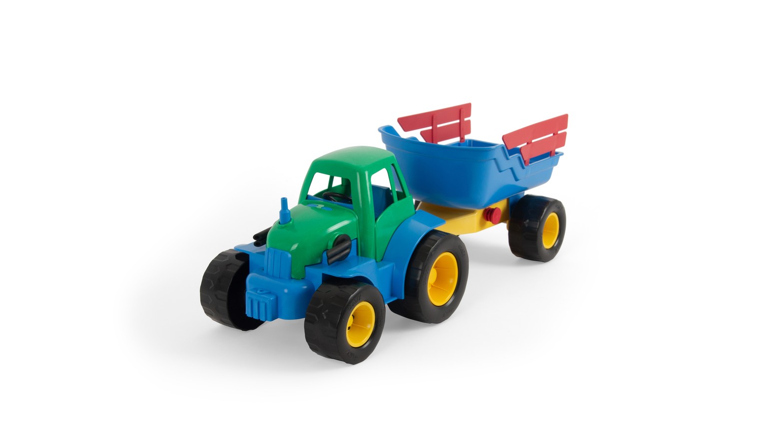 Classic Recycled traktor med anhænger L:41 cm